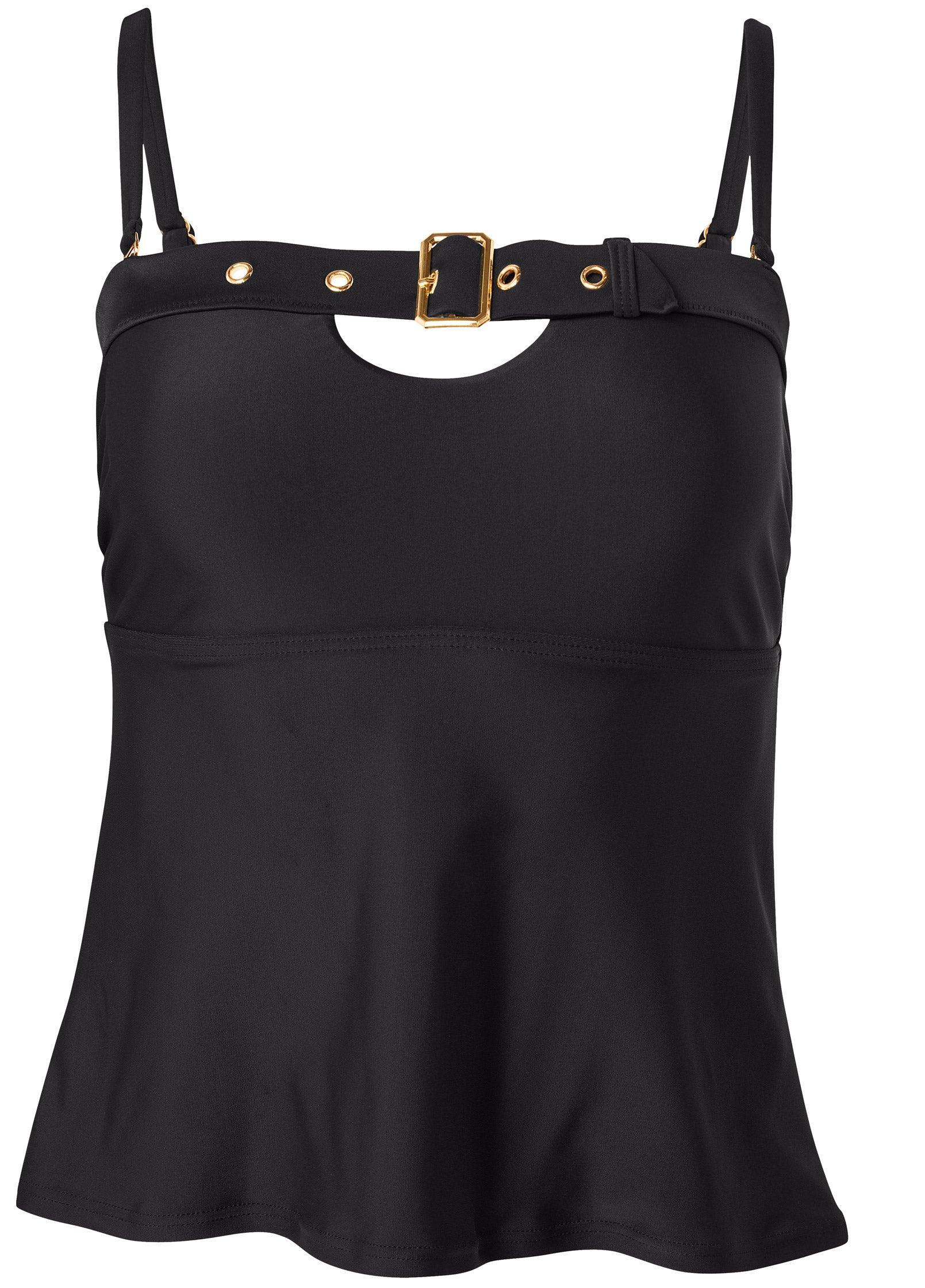 Jet Set Belted Tankini - Black Beauty Product Image