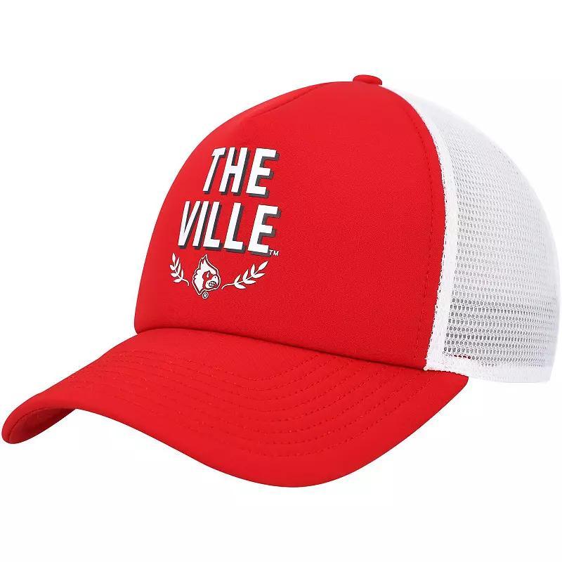 Mens adidas Louisville Cardinals Phrase Foam Front Trucker Adjustable Hat Product Image