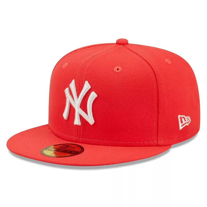 Mens New Era New York Yankees Lava Highlighter Logo 59FIFTY Fitted Hat Product Image