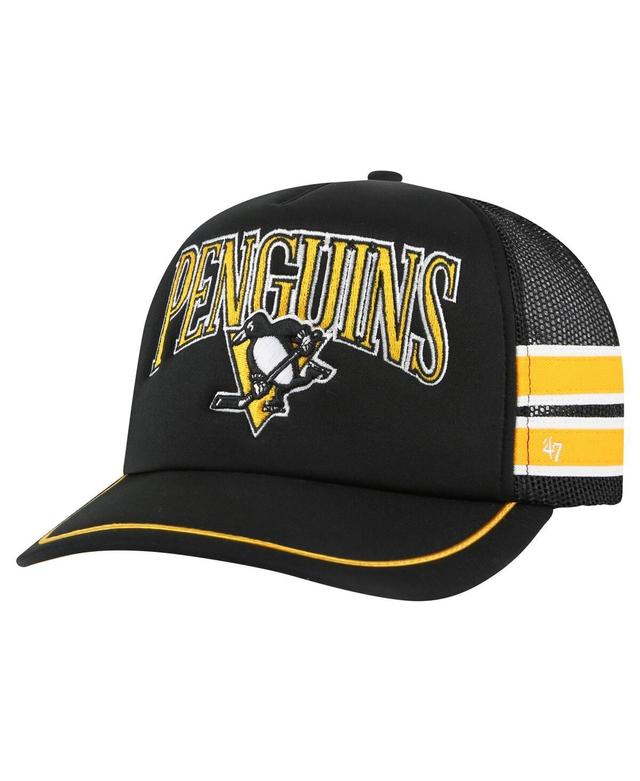 Mens 47 Pittsburgh Penguins Sideband Stripes Trucker Snapback Hat Product Image