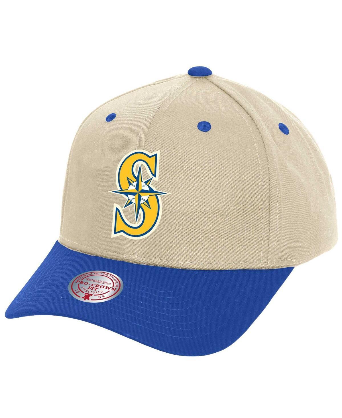 Mens Mitchell & Ness Cream Seattle Mariners Pro Crown Adjustable Hat Product Image