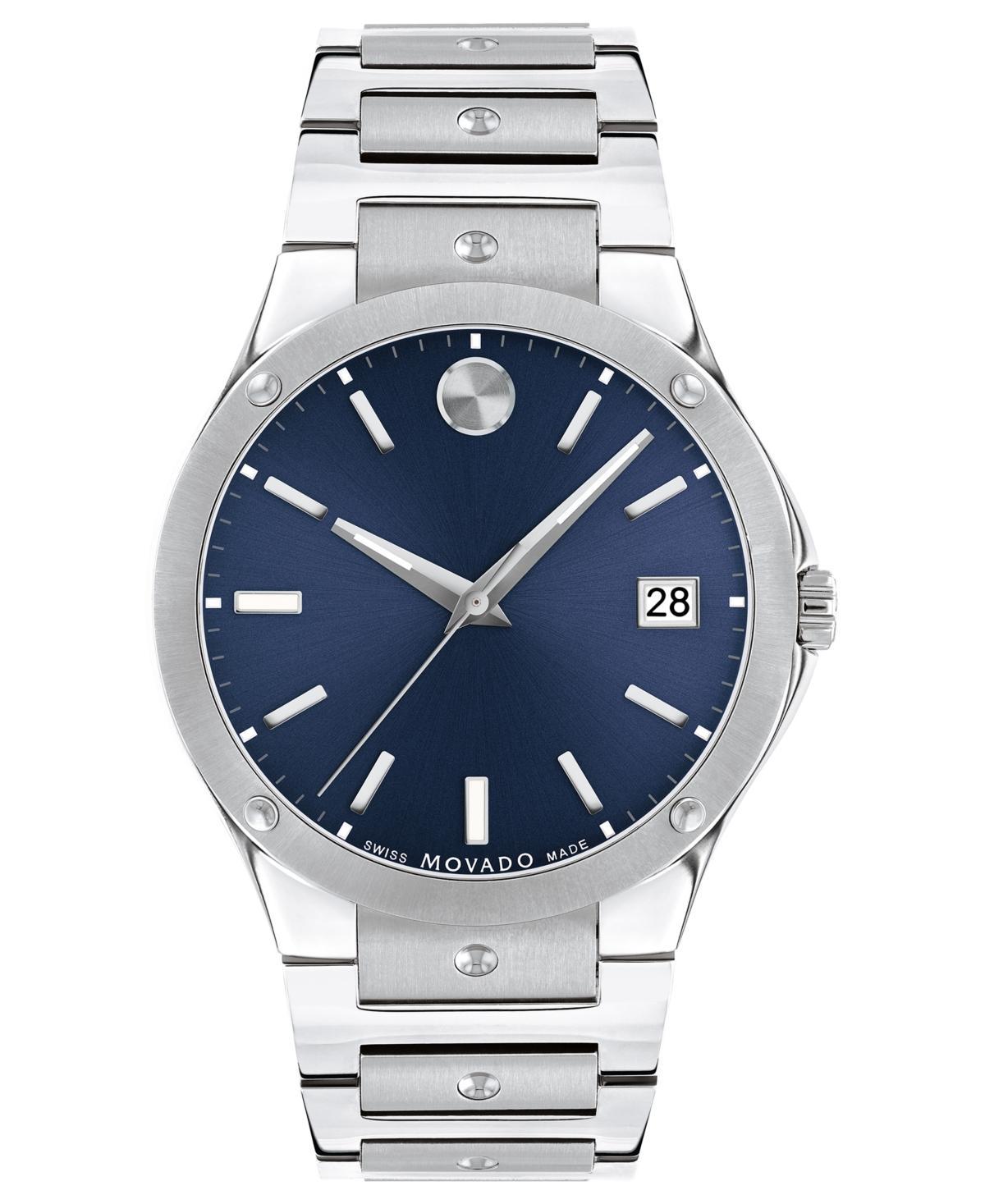 Men's Movado SE Watch with Dark Blue Dial (Model: 607513) Product Image