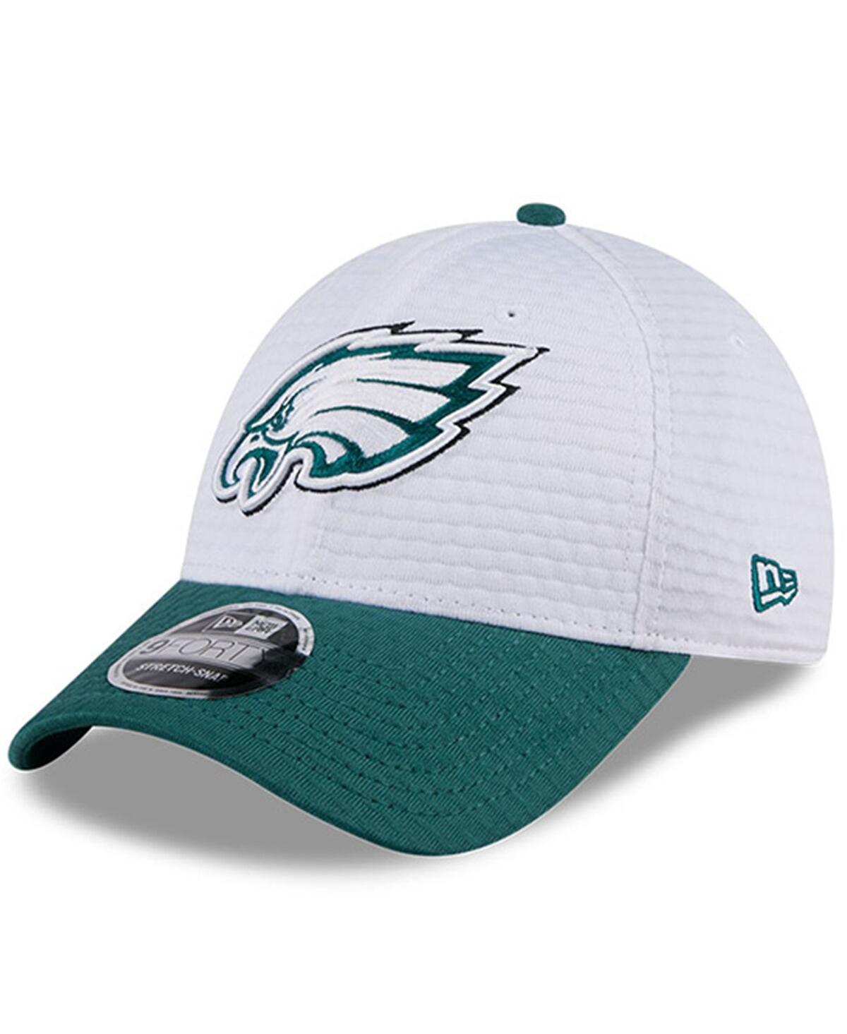 New Era Mens White Green Philadelphia Eagles 2024 Nfl Training Camp 9FORTY Adjustable Hat - White Product Image