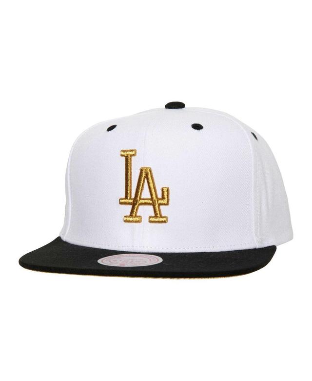 Mens Mitchell & Ness White Los Angeles Dodgers Cooperstown Collection Mvp Snapback Hat - White Product Image