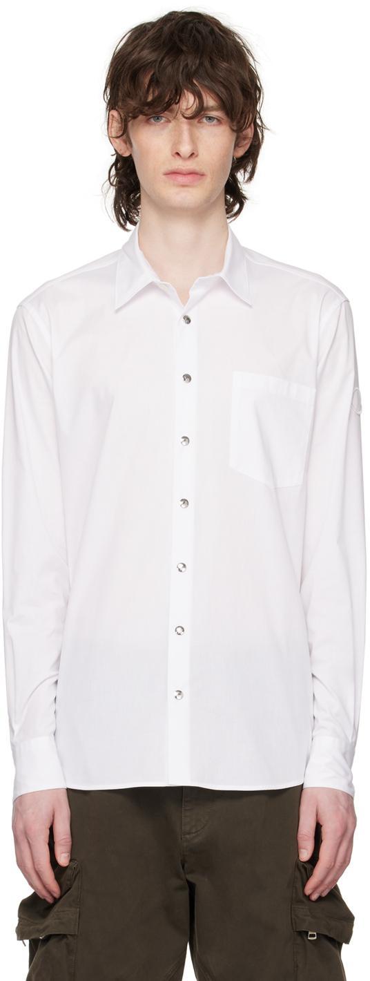 White Press-stud Shirt In 001 White Product Image