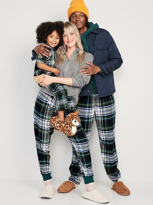 Mid-Rise Flannel Pajama Pants Product Image