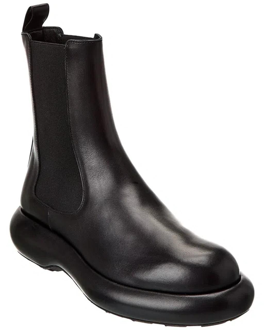 Leather Ankle Boot In Black product image