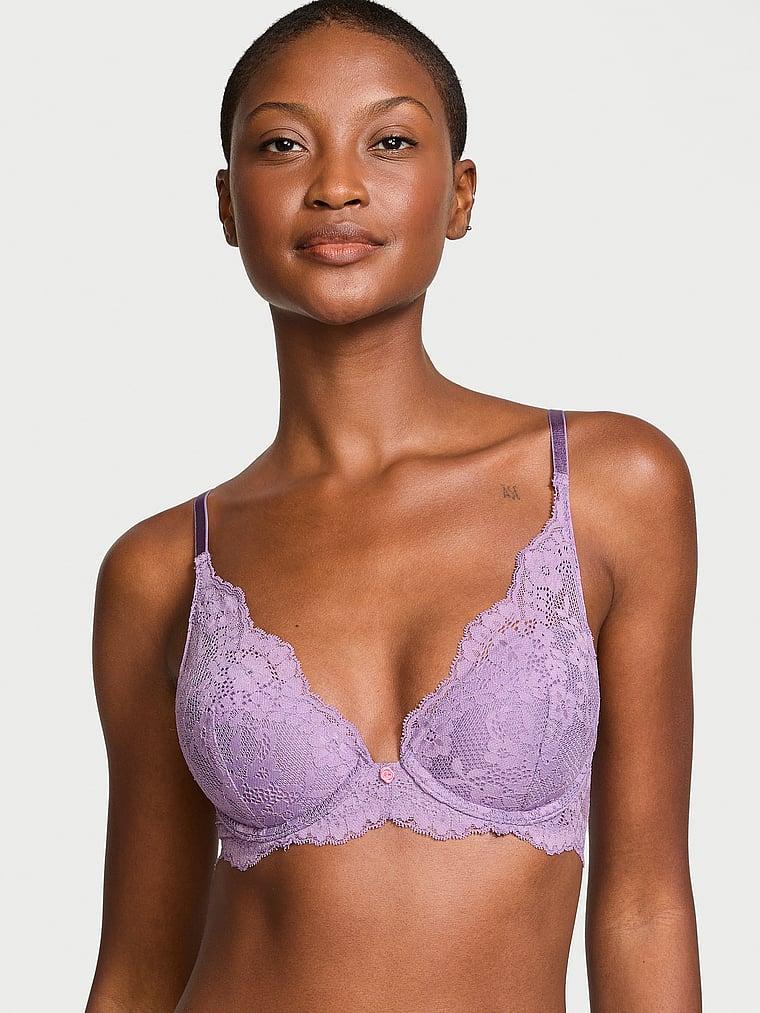 Lace Lightly Lined Plunge Bra Product Image