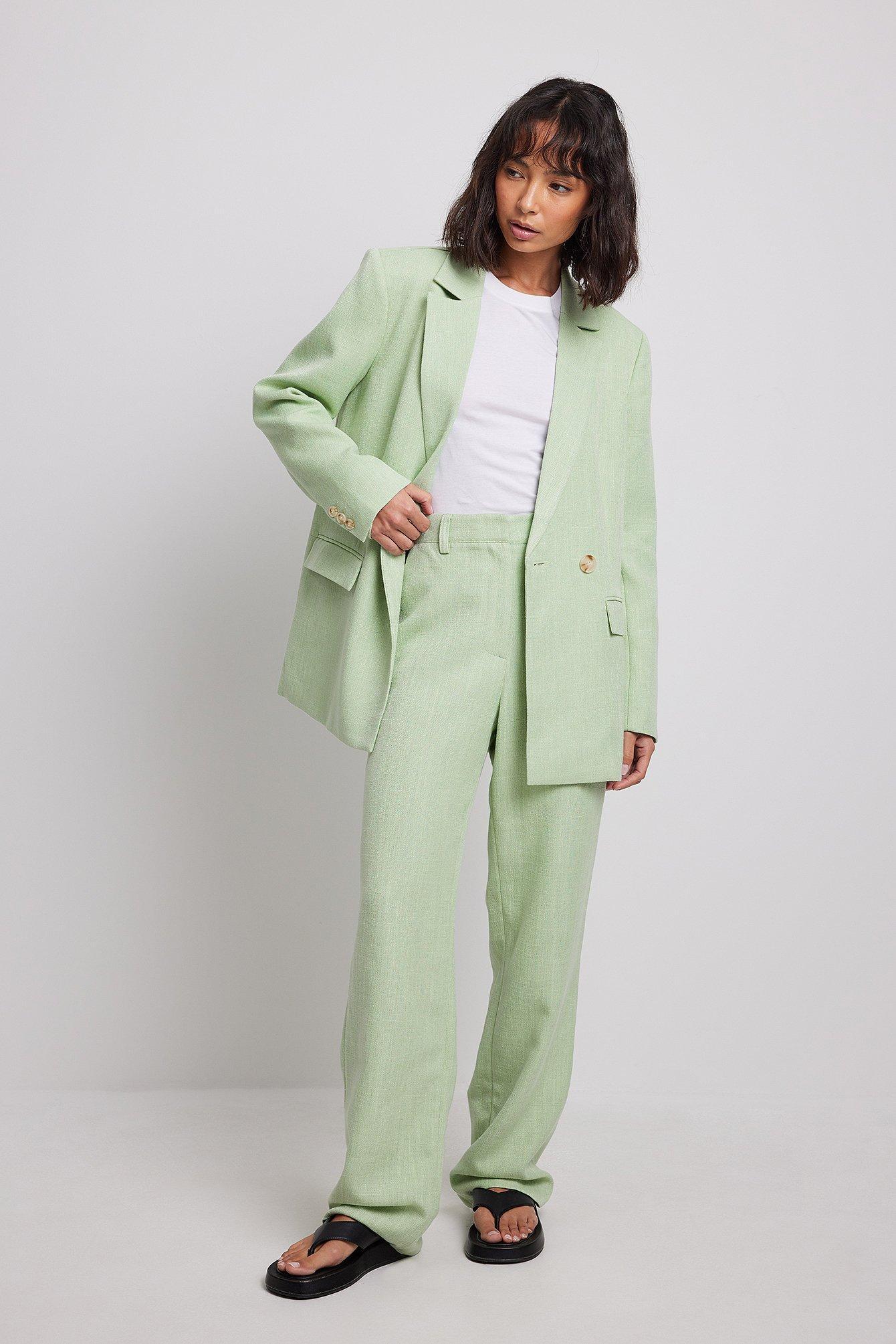 Melange Straight Suit Pants Product Image