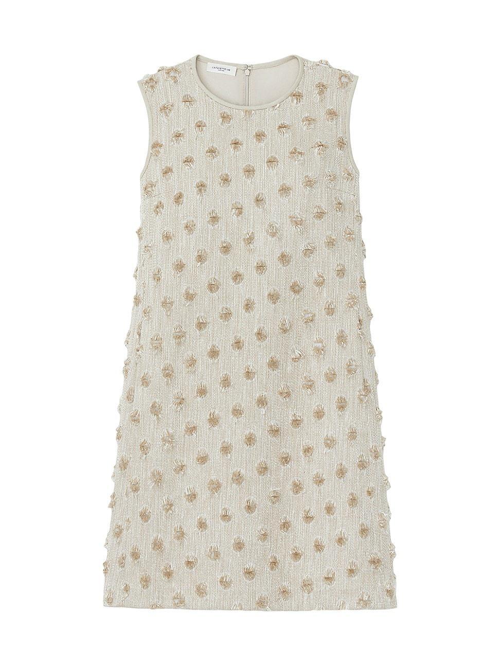 Womens Embroidered Sleeveless Shift Dress Product Image