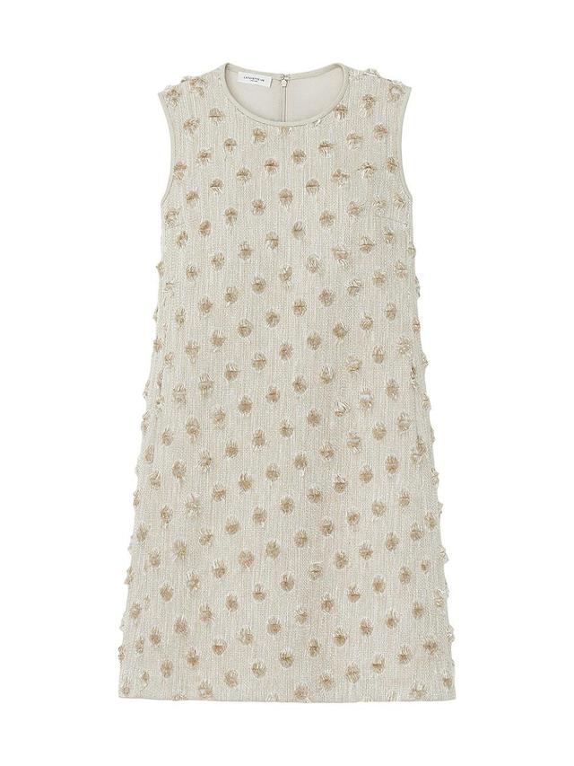 Womens Embroidered Sleeveless Shift Dress Product Image