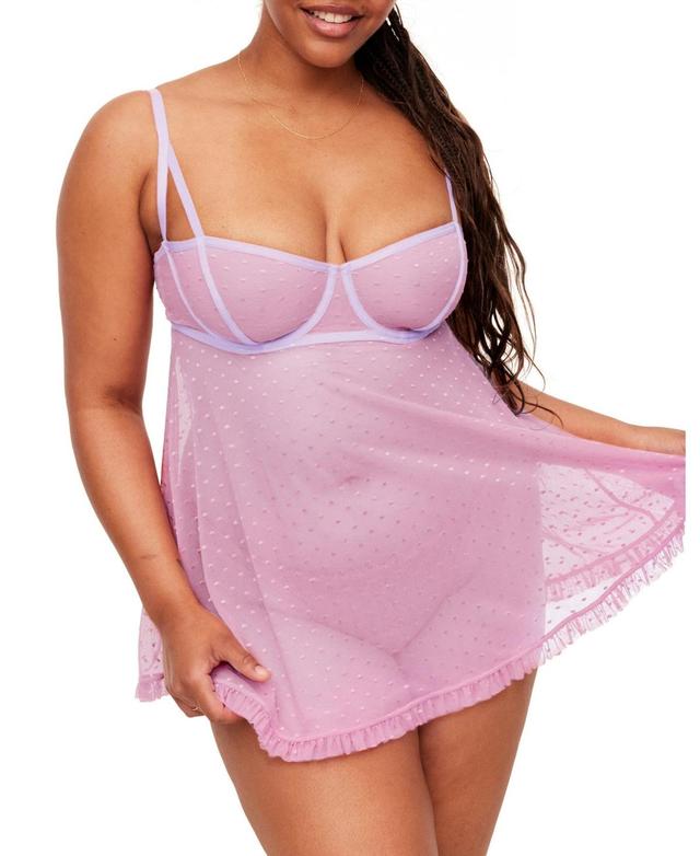 Adore Me Womens Aubrey Unlined Babydoll Lingerie - Light pink Product Image