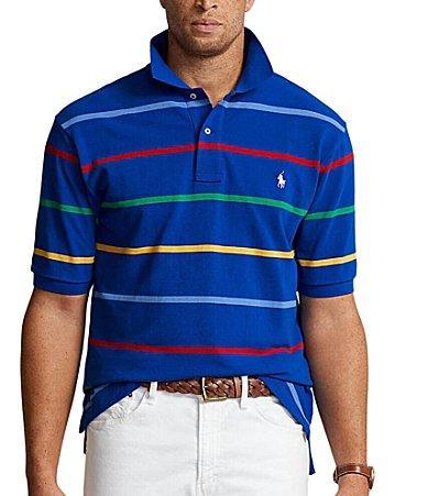 Polo Ralph Lauren Big  Tall Classic-Fit Striped Short Sleeve Mesh Polo Shirt Product Image