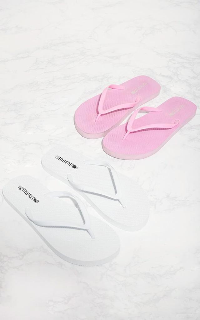 White & Pink Flip Flop 2 Pack Product Image