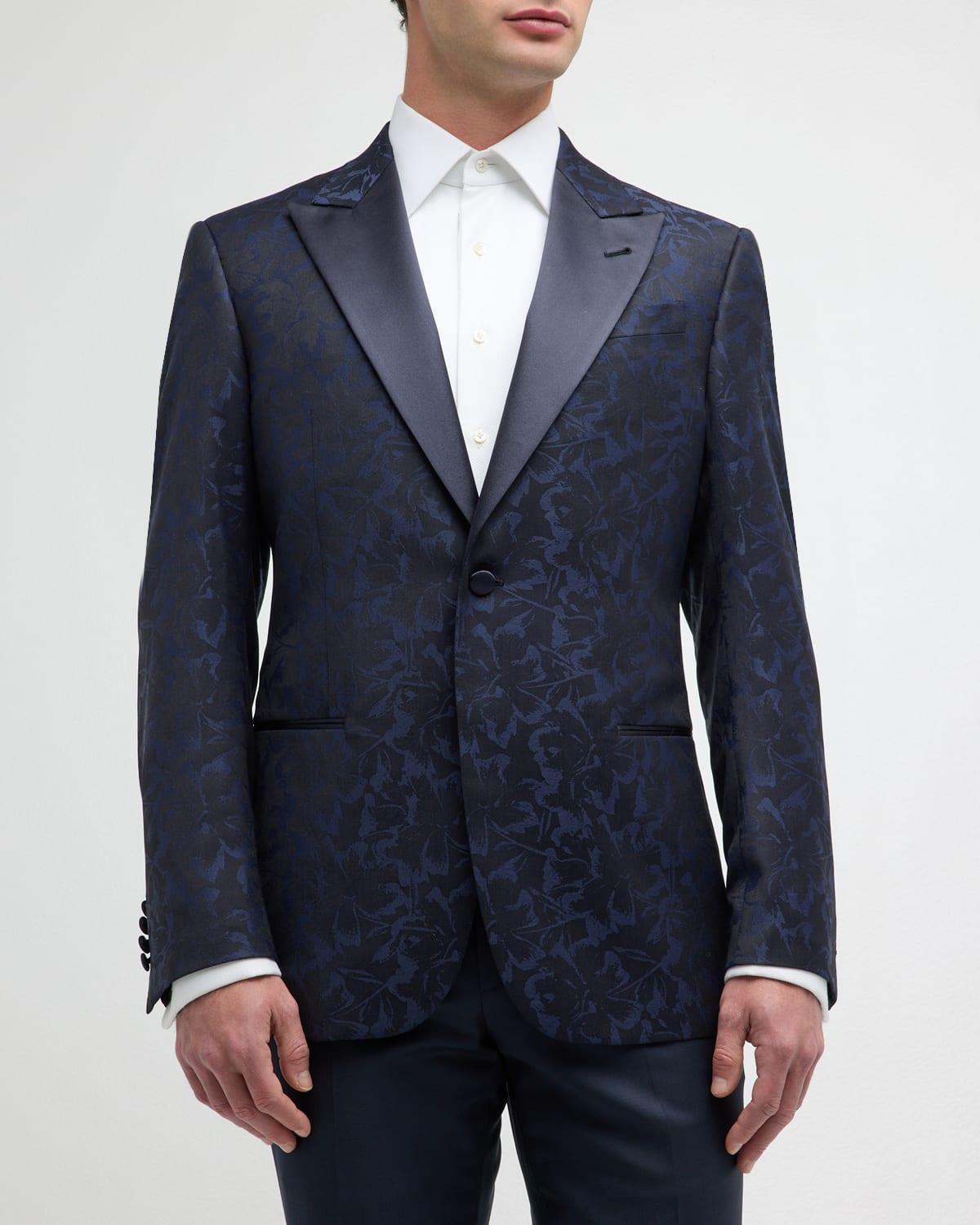 Mens Floral Jacquard Dinner Jacket Product Image