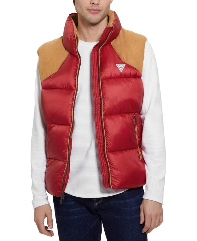 Guess Mens Fabric Block Puffer Vest Product Image