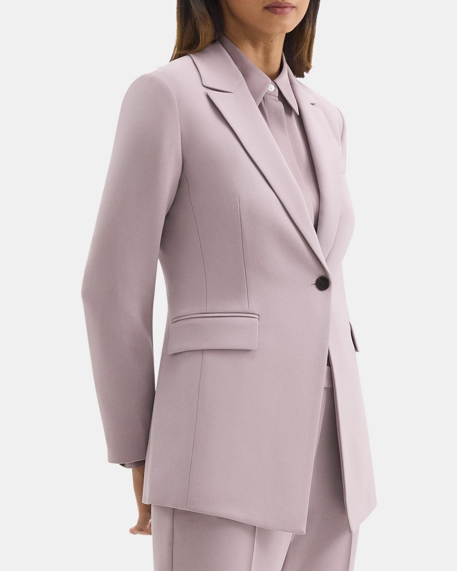 Single-Breasted Blazer in Crepe Product Image