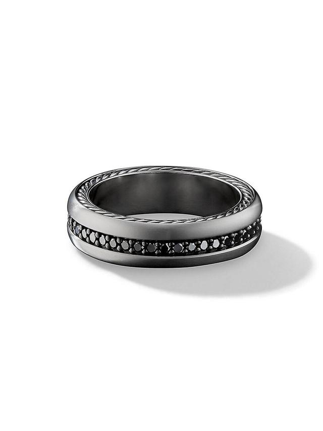 Mens Streamline Band Ring in Grey Titanium Product Image