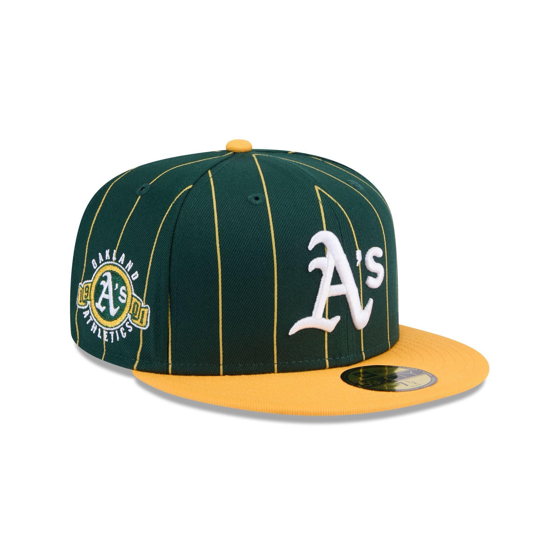 Oakland Athletics Throwback Pinstripe 59FIFTY Fitted Hat Male Product Image