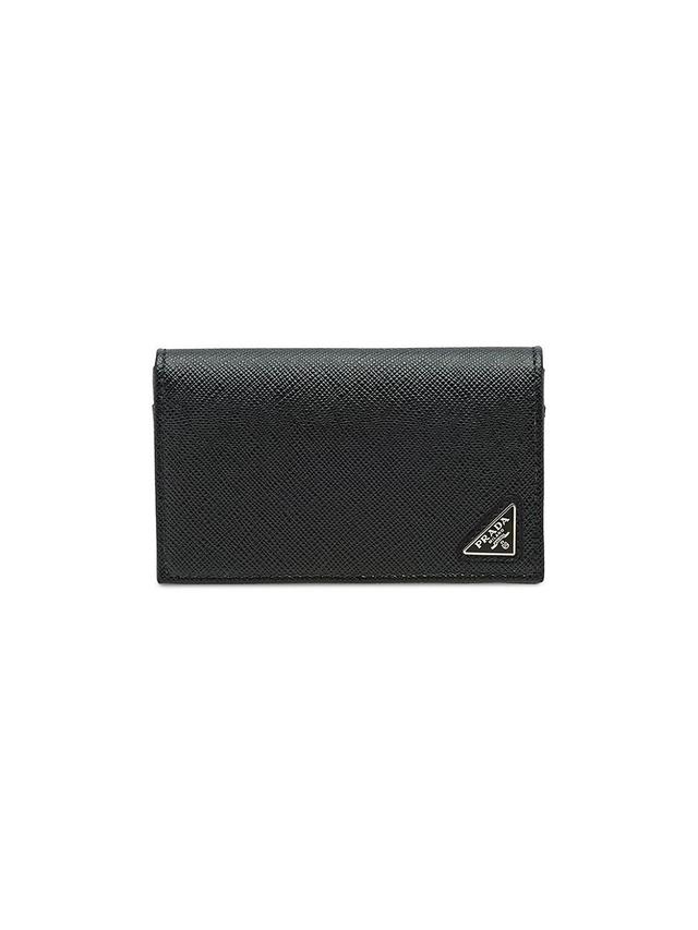 Mens Saffiano Leather Card Holder Product Image