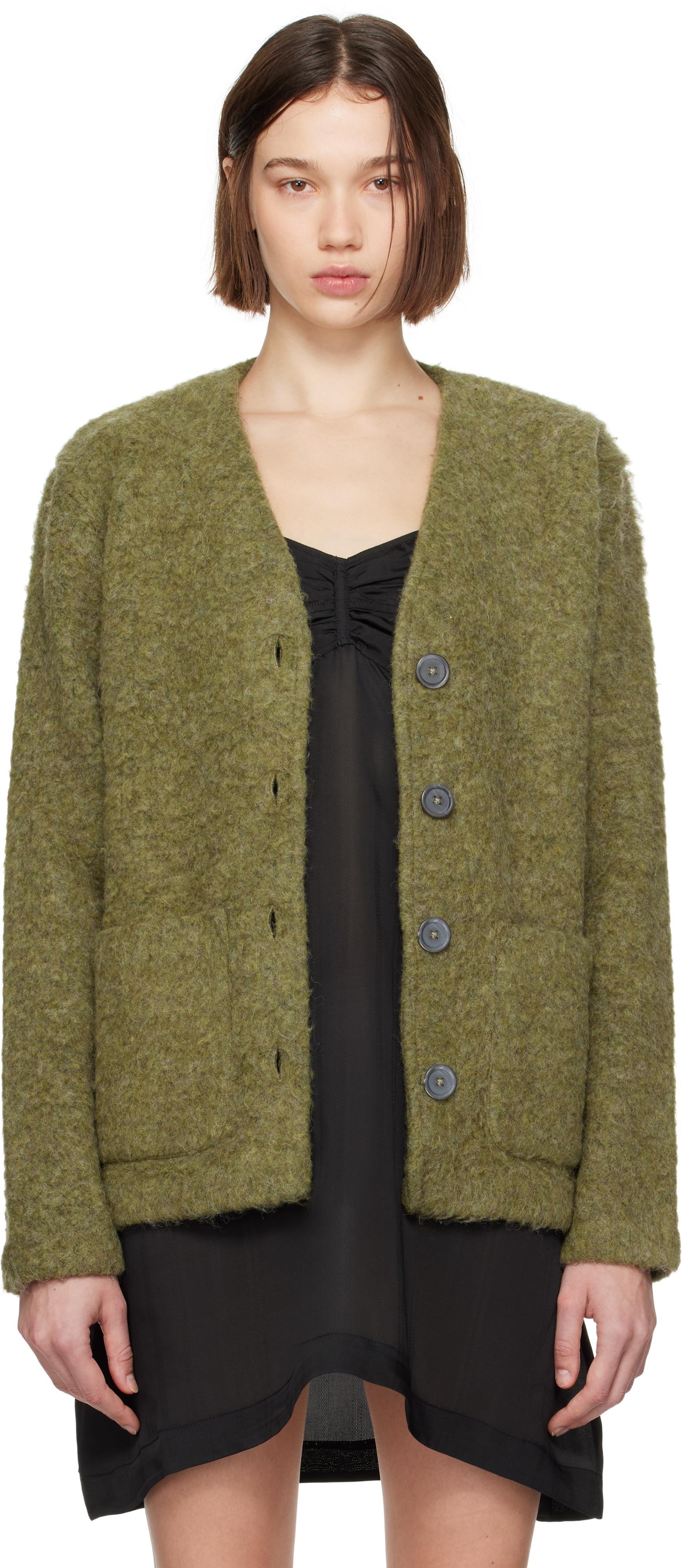 Khaki Wool Cardigan Product Image