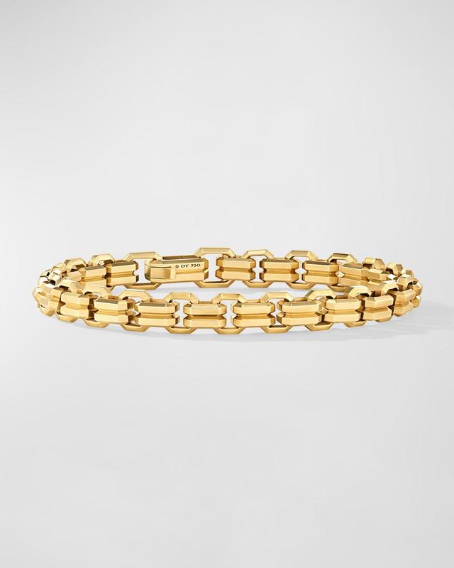 Mens Streamline Double Heirloom Link Bracelet in 18K Gold, 8mm Product Image