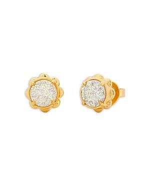 Womens Glam Goldtone & Agate Stud Earrings Product Image