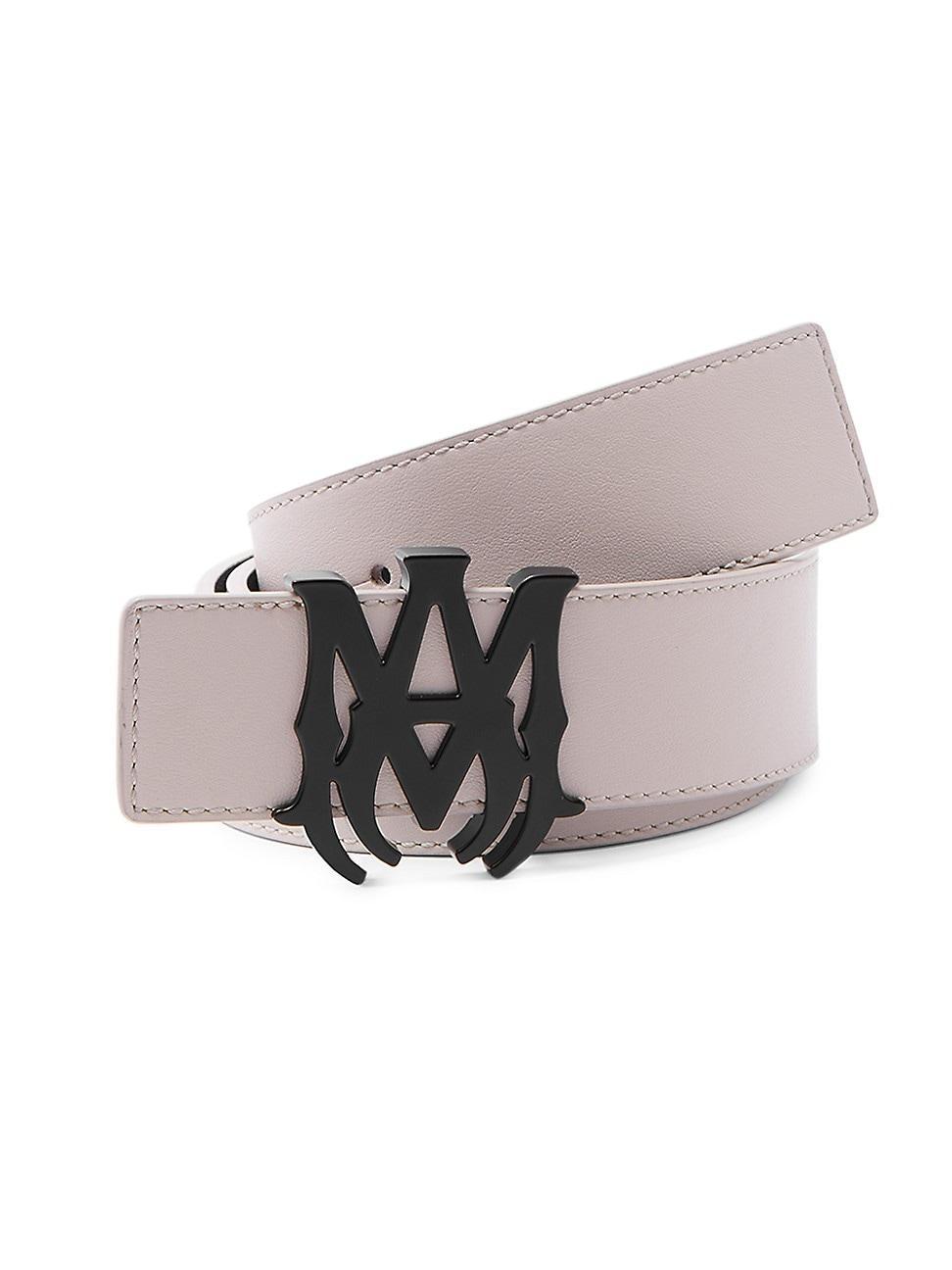 Mens MA Buckle Leather Reversible Belt Product Image