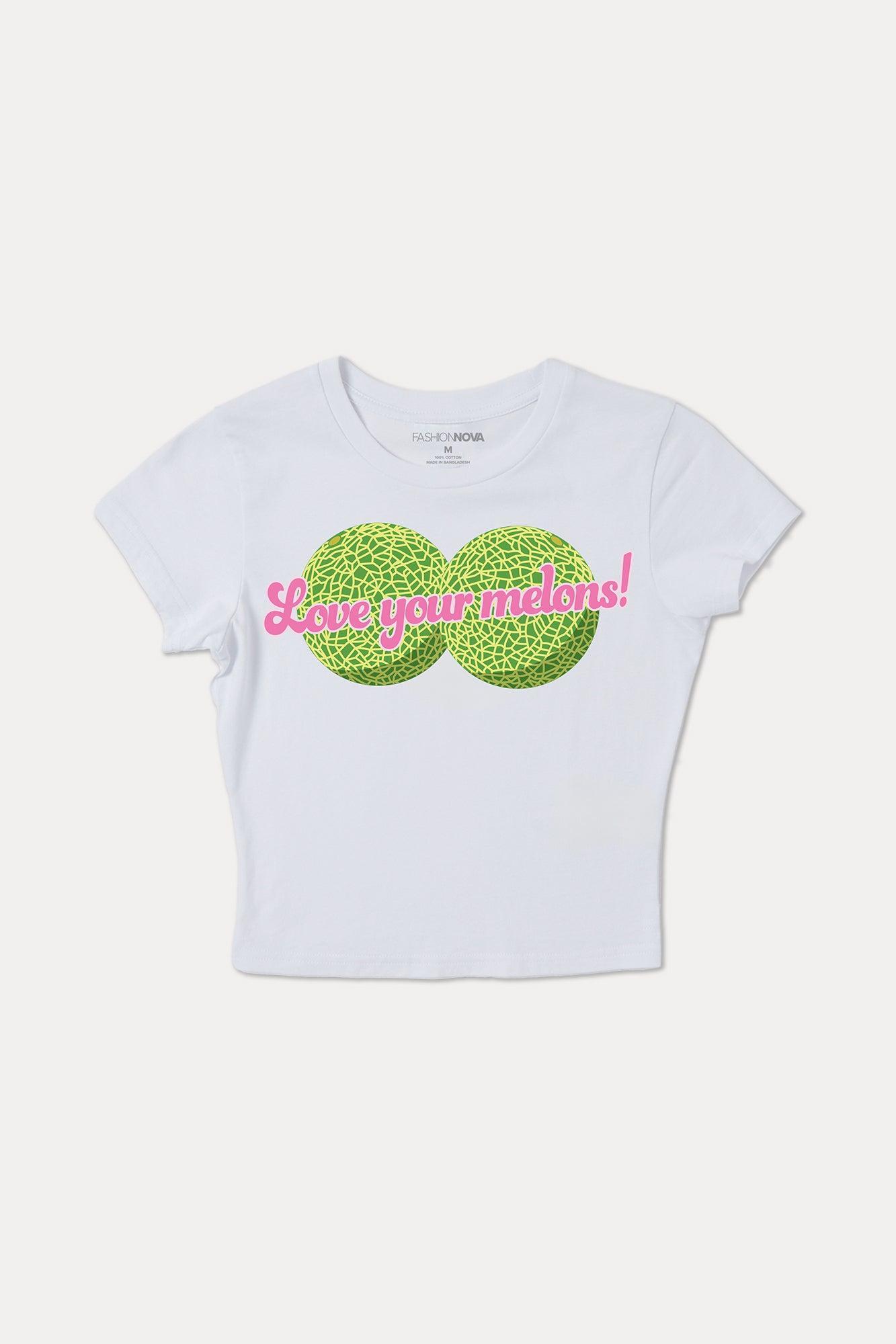 Love Your Melons Tee - White Product Image