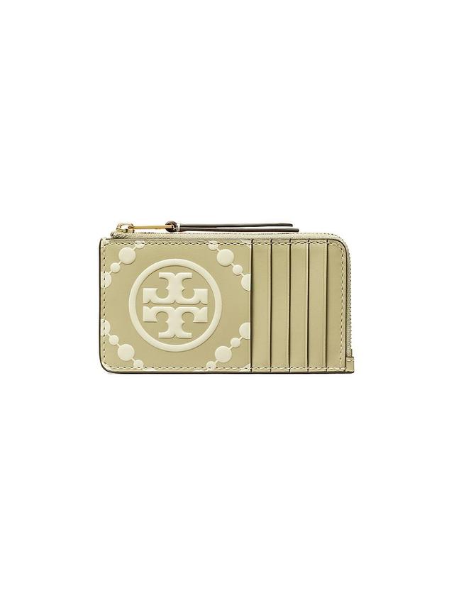 Womens T Monogram Leather Card Case Product Image