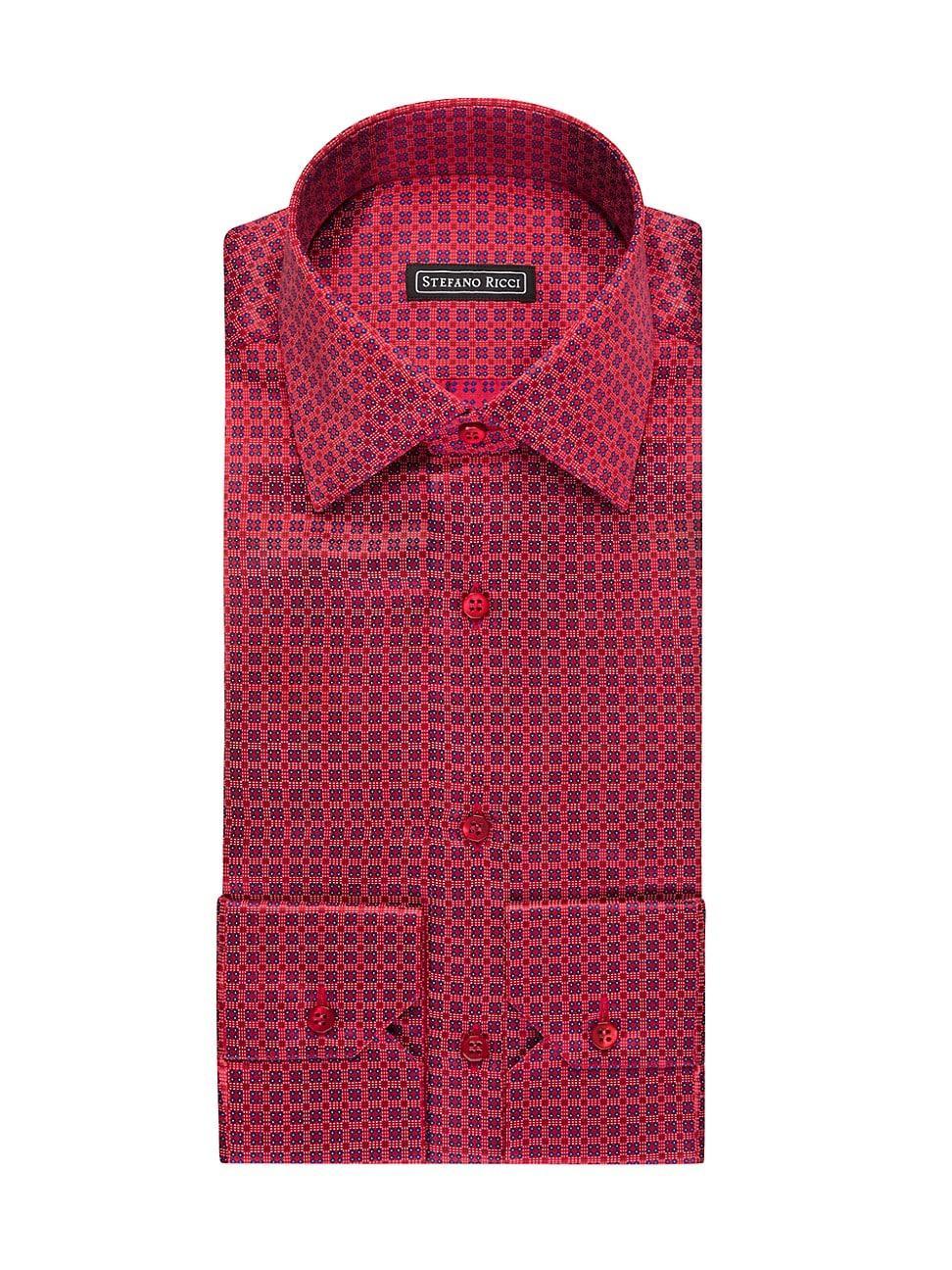 Mens Handmade Silk Dress Shirt Product Image