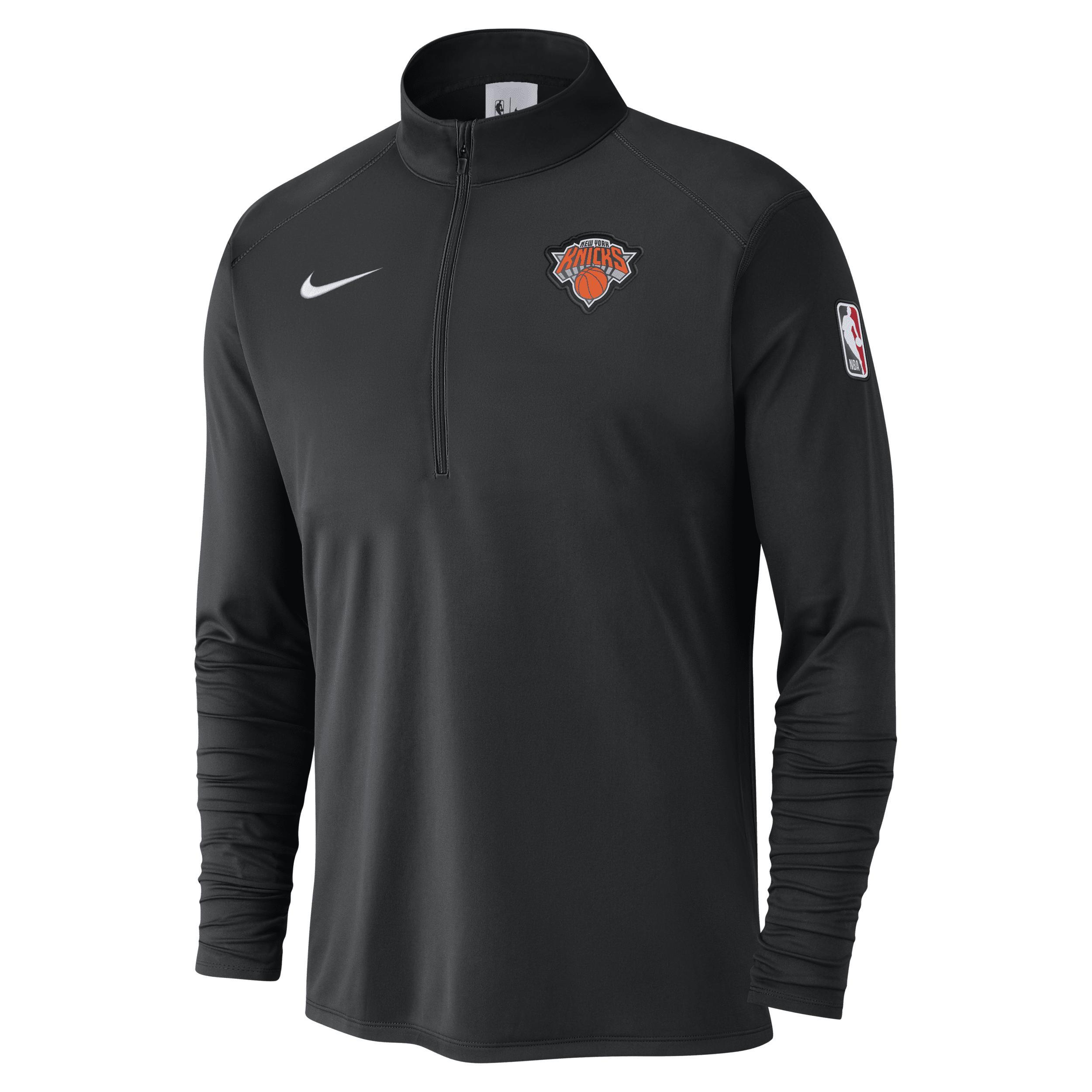 Nike Mens Black New York Knicks 2024/25 Courtside Performance Half-Zip Top Product Image