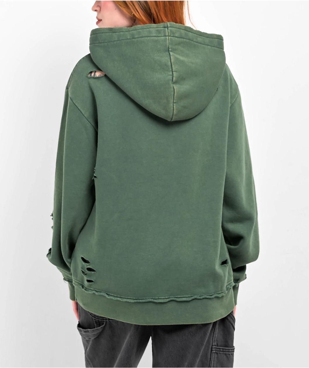 Vitriol Fang Green Distressed Hoodie product image