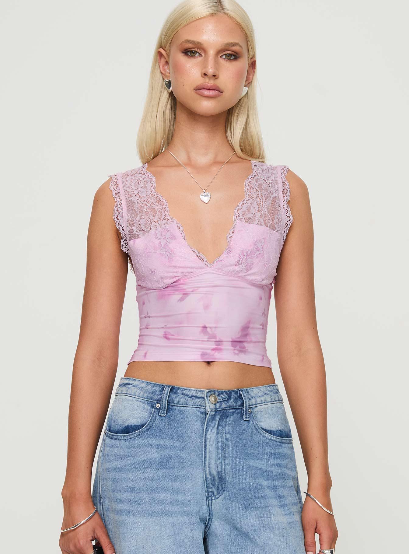 Typha Top Pink Floral Product Image