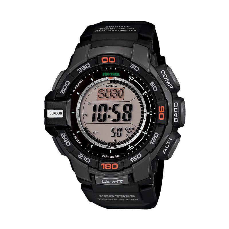 Casio Mens PRO TREK Solar Digital Chronograph Watch, Gray Product Image