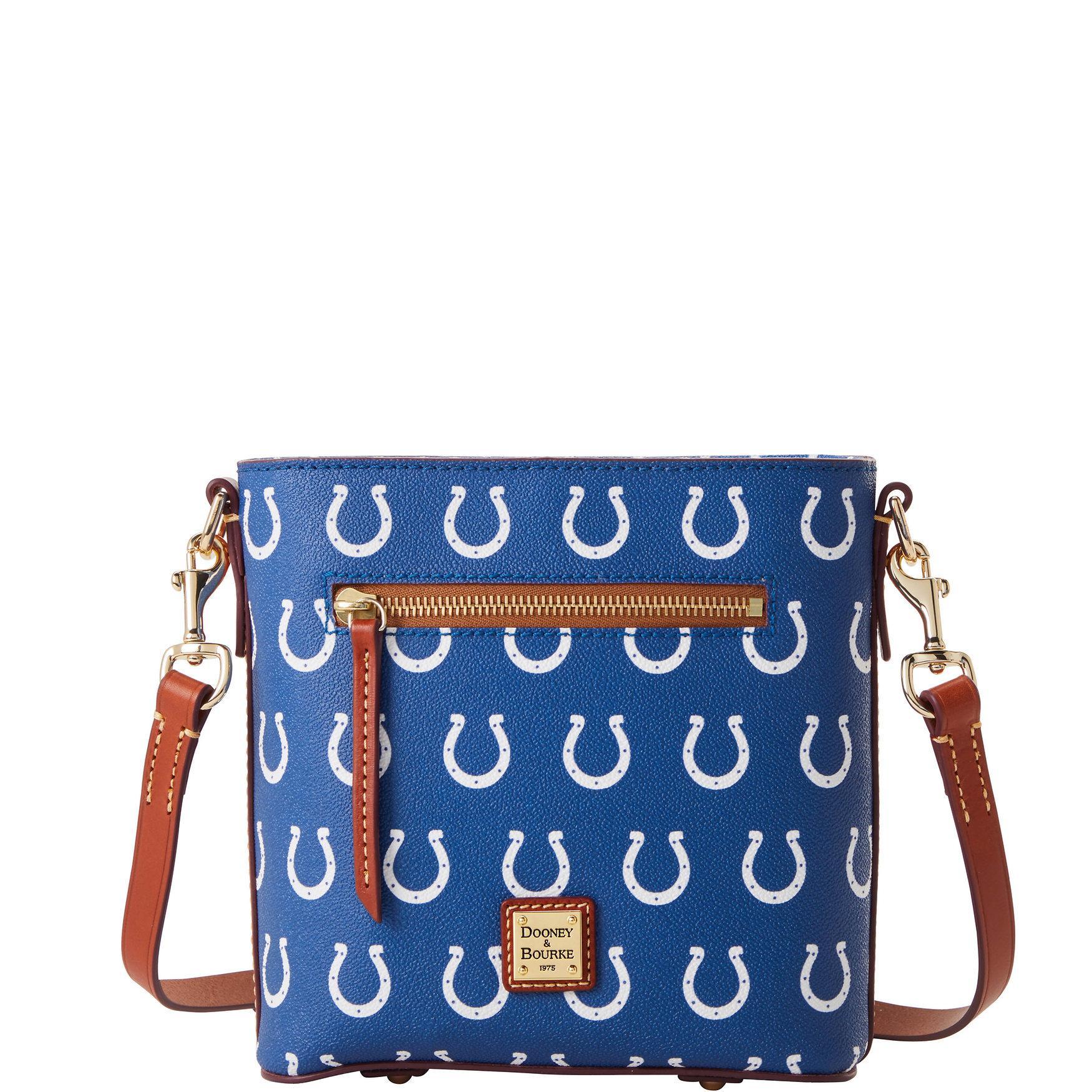 Womens Dooney & Bourke Indianapolis Colts Signature Small Zip Crossbody Purse Product Image