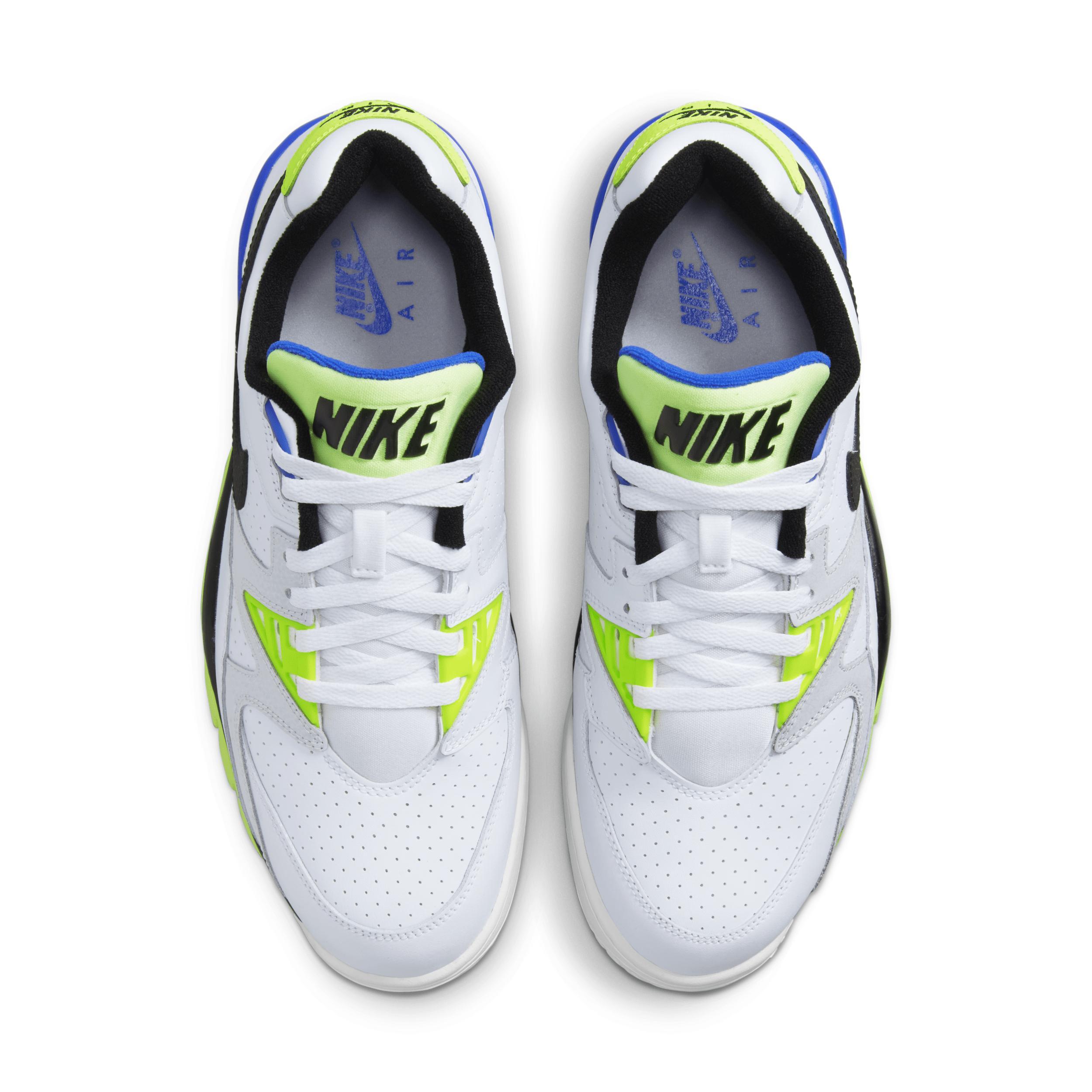 Nike Mens Air Trainer 3 - Running Shoes White/Blue/Volt Product Image