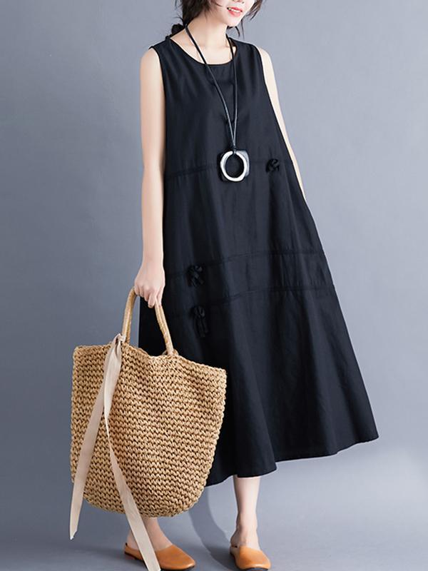 Casual Sleeveless A-line Long dress Product Image