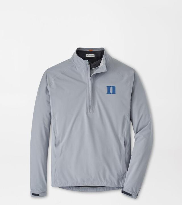 Peter Millar Mens Duke University Shield Half-Zip Rain Shell | Color: Gale Grey | Size: 3XL Product Image