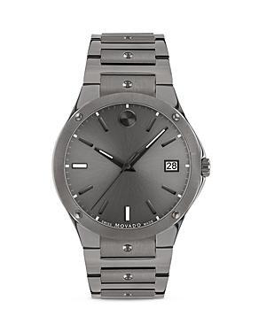 Men's Movado SE Two-Tone PVD Watch with Grey Dial (Model: 607514) Product Image