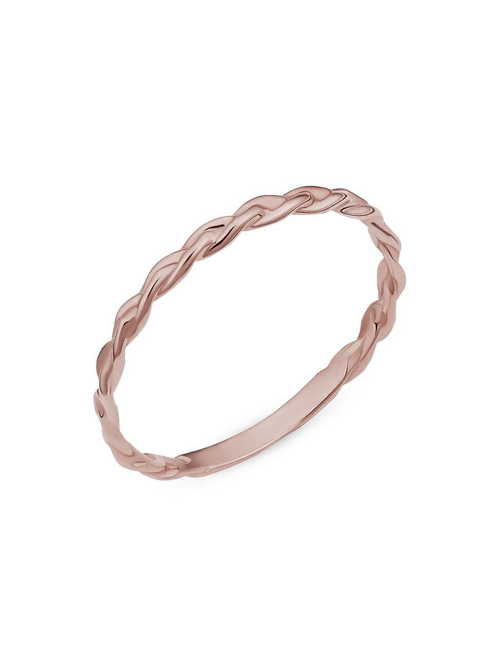 Womens 14K Rose Solid Gold Caesar Stack Ring Product Image