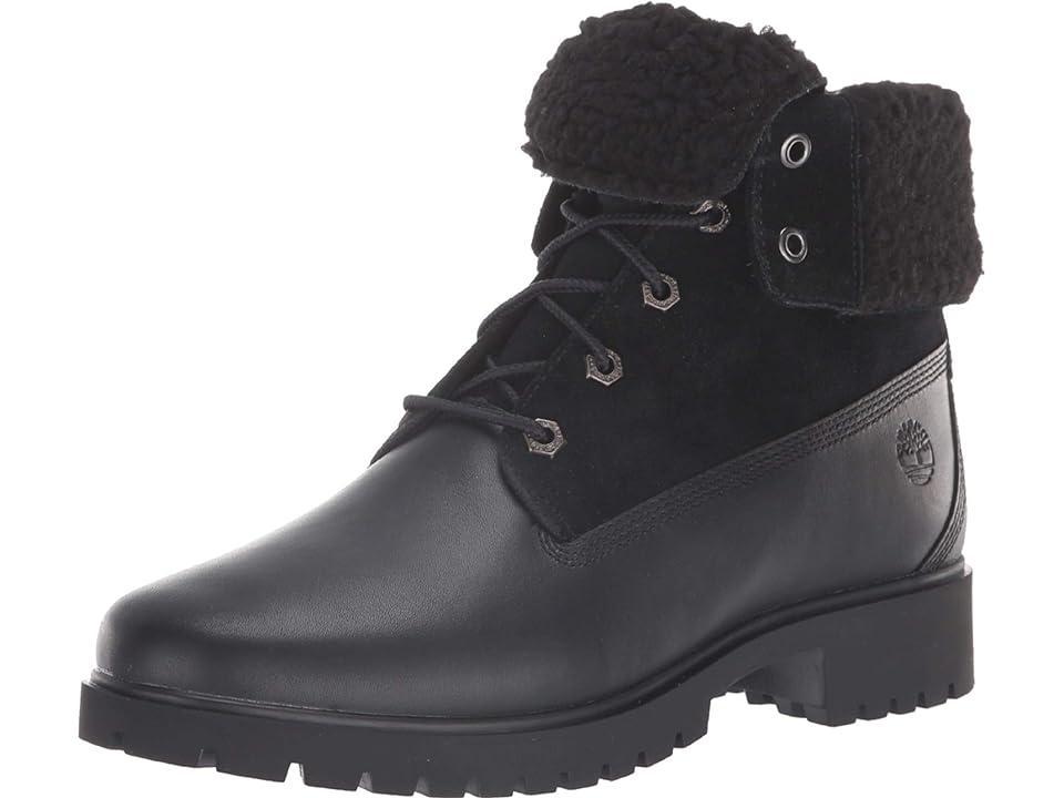 Timberland Jayne Waterproof Teddy Fleece Fold Down Full Grain) Women's Lace-up Boots Product Image