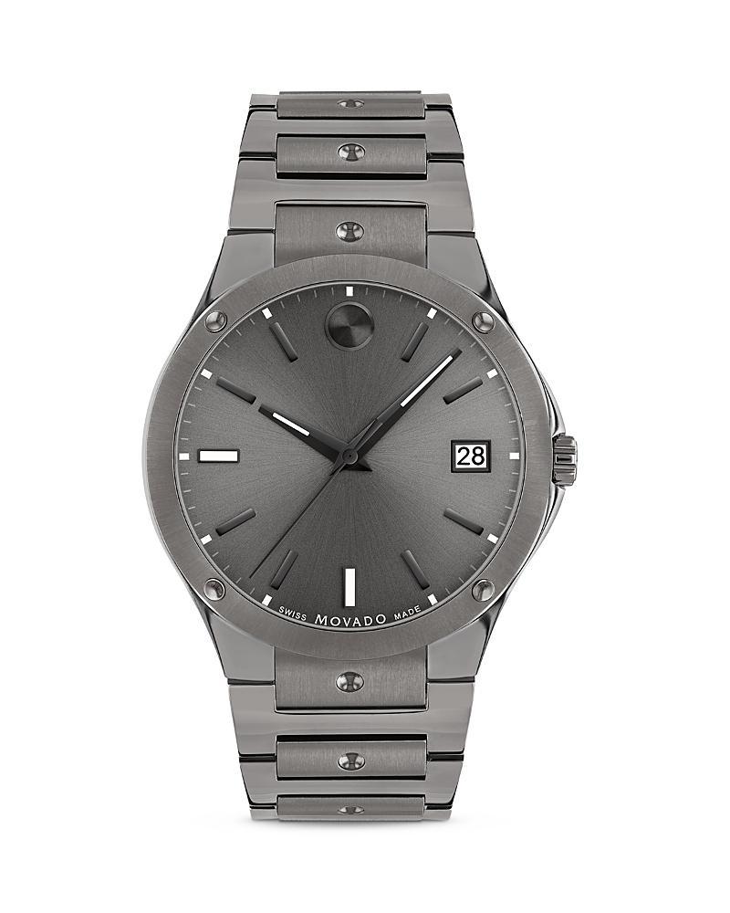 Men's Movado SE Two-Tone PVD Watch with Grey Dial (Model: 607514) Product Image