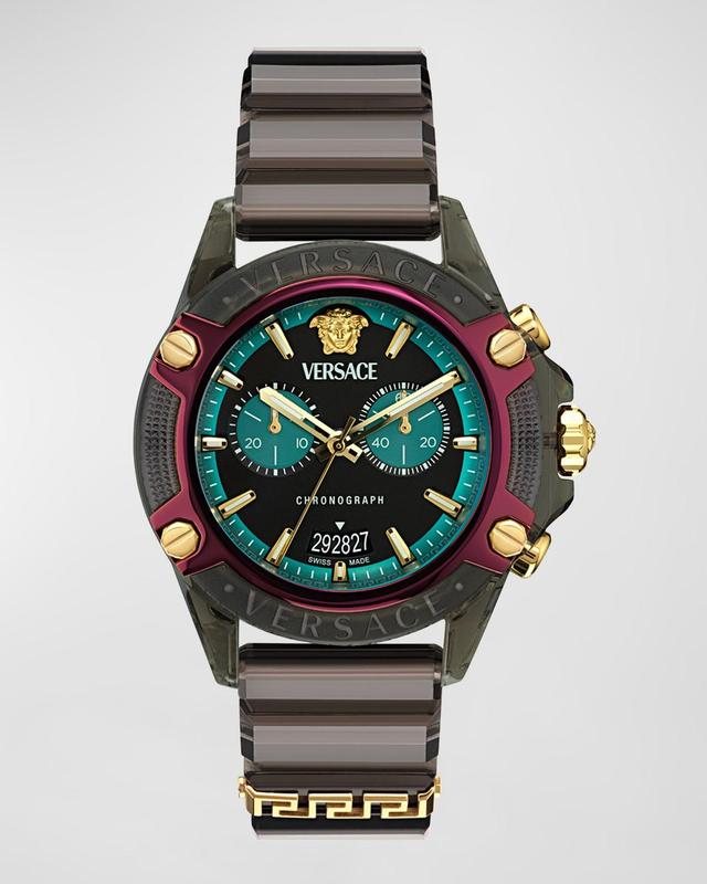 Mens Icon Active Silicone-Strap Chronograph Watch, 44mm Product Image