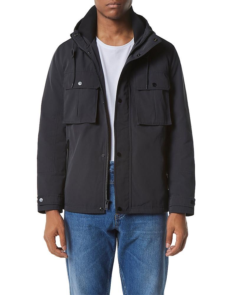 Andrew Marc Zenith Waxed Hooded Shirt Jacket Product Image