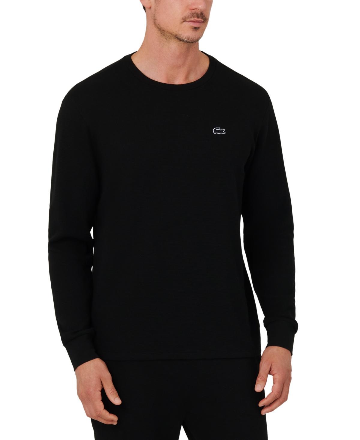 Lacoste Mens Waffle-Knit Thermal Sleep Shirt Product Image