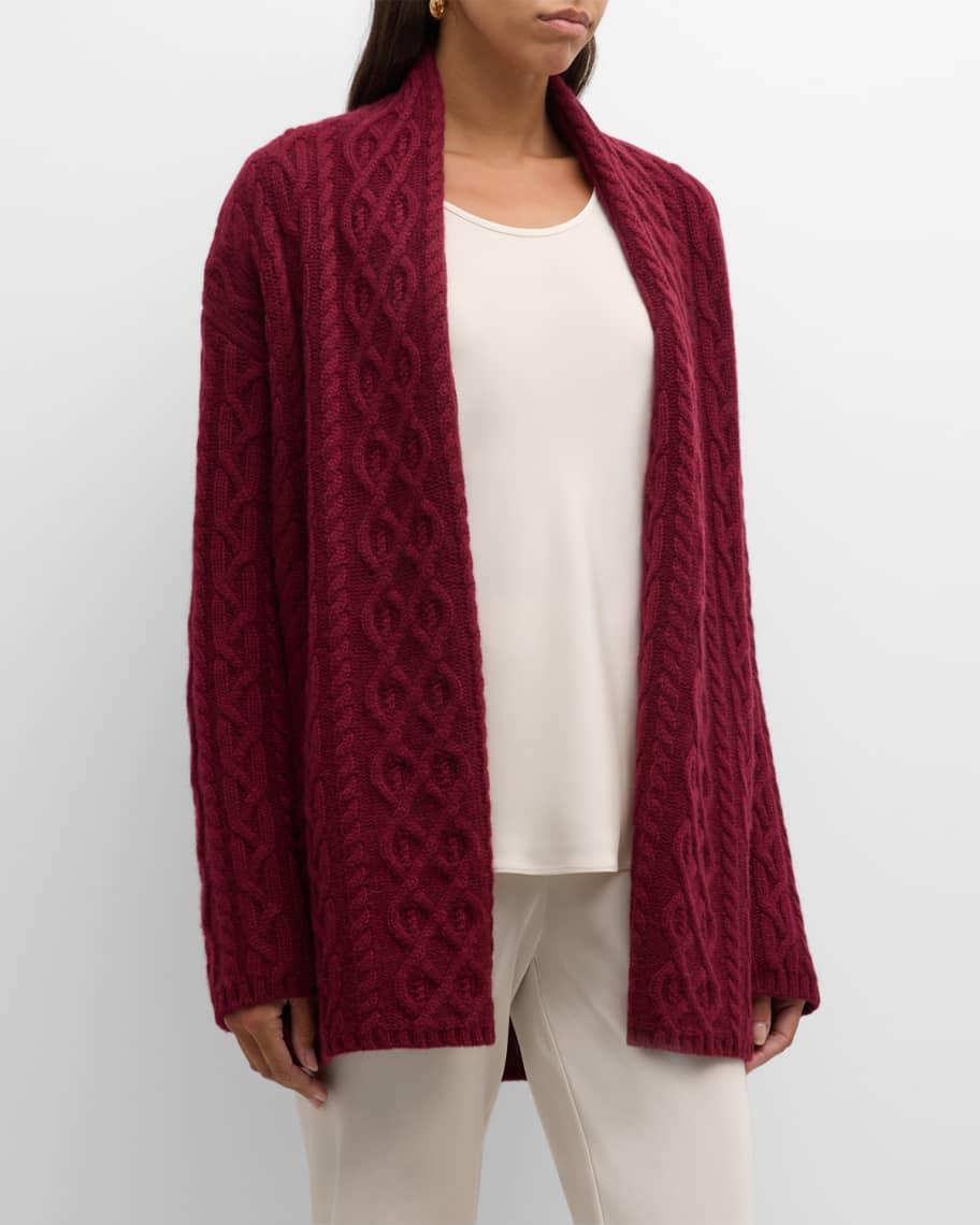 Cashmere Cable-Knit Cardigan Product Image