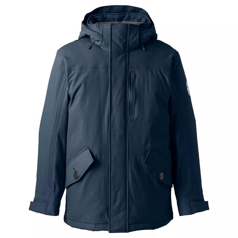 Mens Lands End Waterproof Squall Stadium Long Coat Radiant Blue Product Image