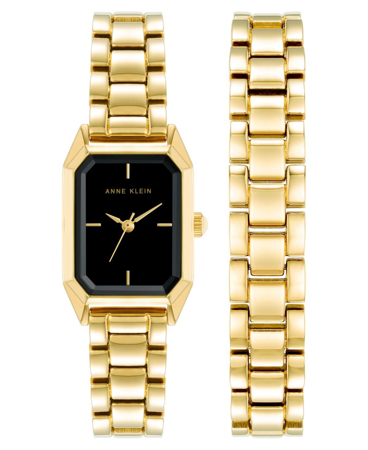 Anne Klein Womens Quartz Gold-Tone Alloy Watch Set, 20.5mm Product Image