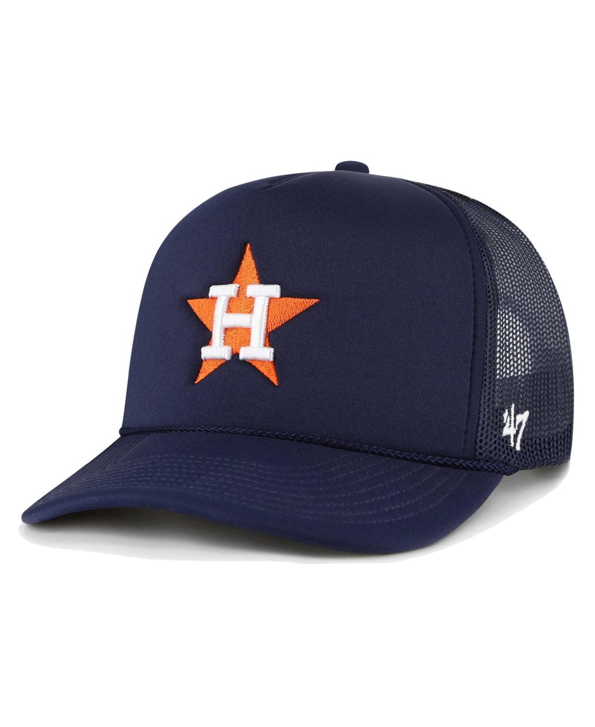 Mens 47 Houston Astros Foam Logo Trucker Adjustable Hat, Blue Product Image